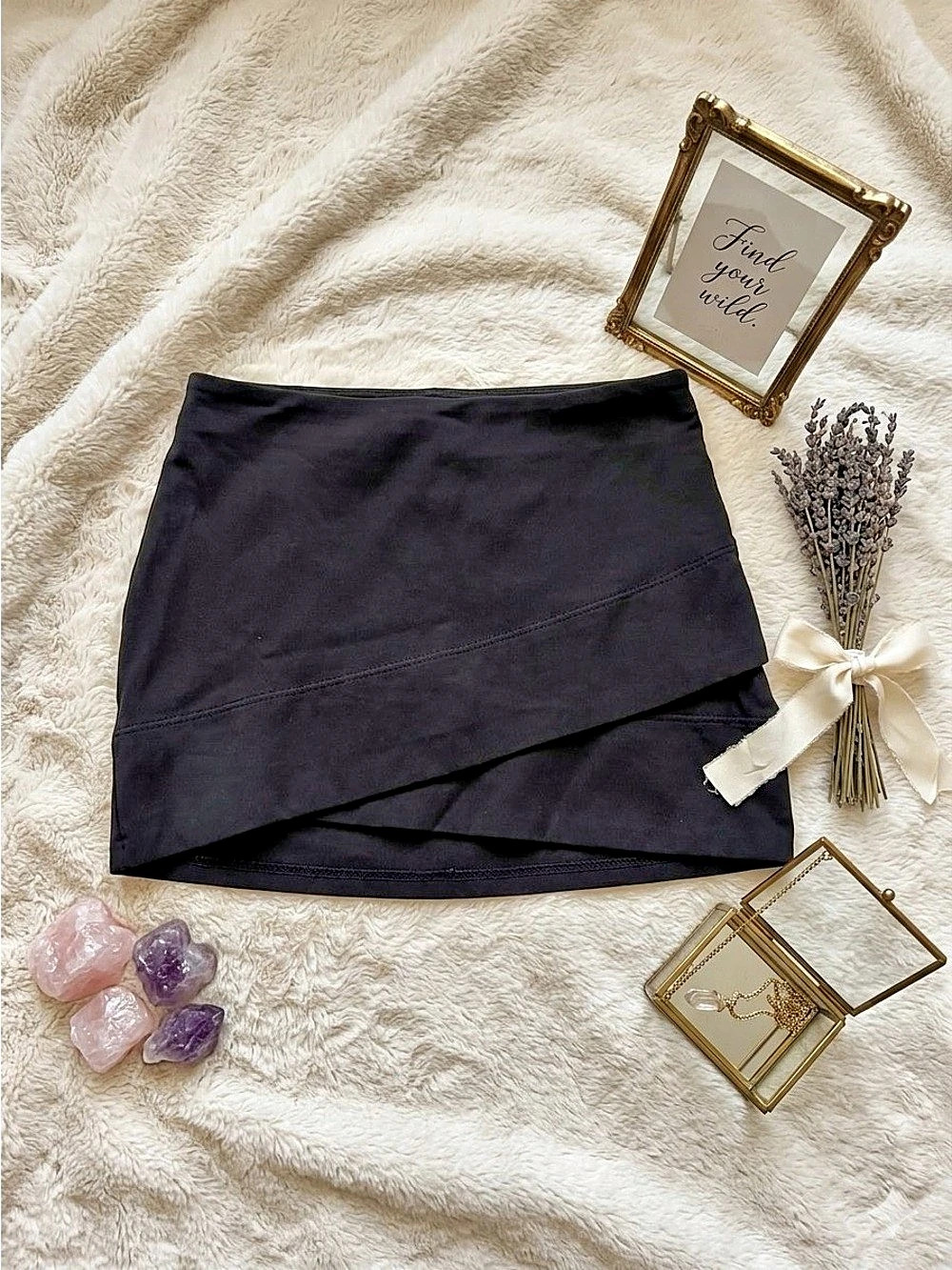 ✨ Free People Black Wrap Skort (Size 0) ✨